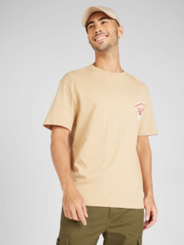 T-Shirt Tommy Jeans en beige : devant