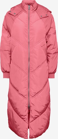 Pieces Petite Winter Coat 'FELICITY' in Pink: front