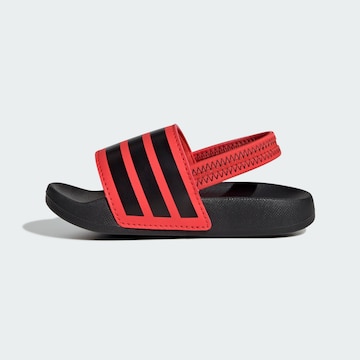 Calzatura aperta 'Adilette' di ADIDAS SPORTSWEAR in rosso