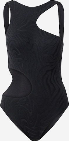 SeafollyBustier Jednodijelni kupaći kostim - crna boja: prednji dio