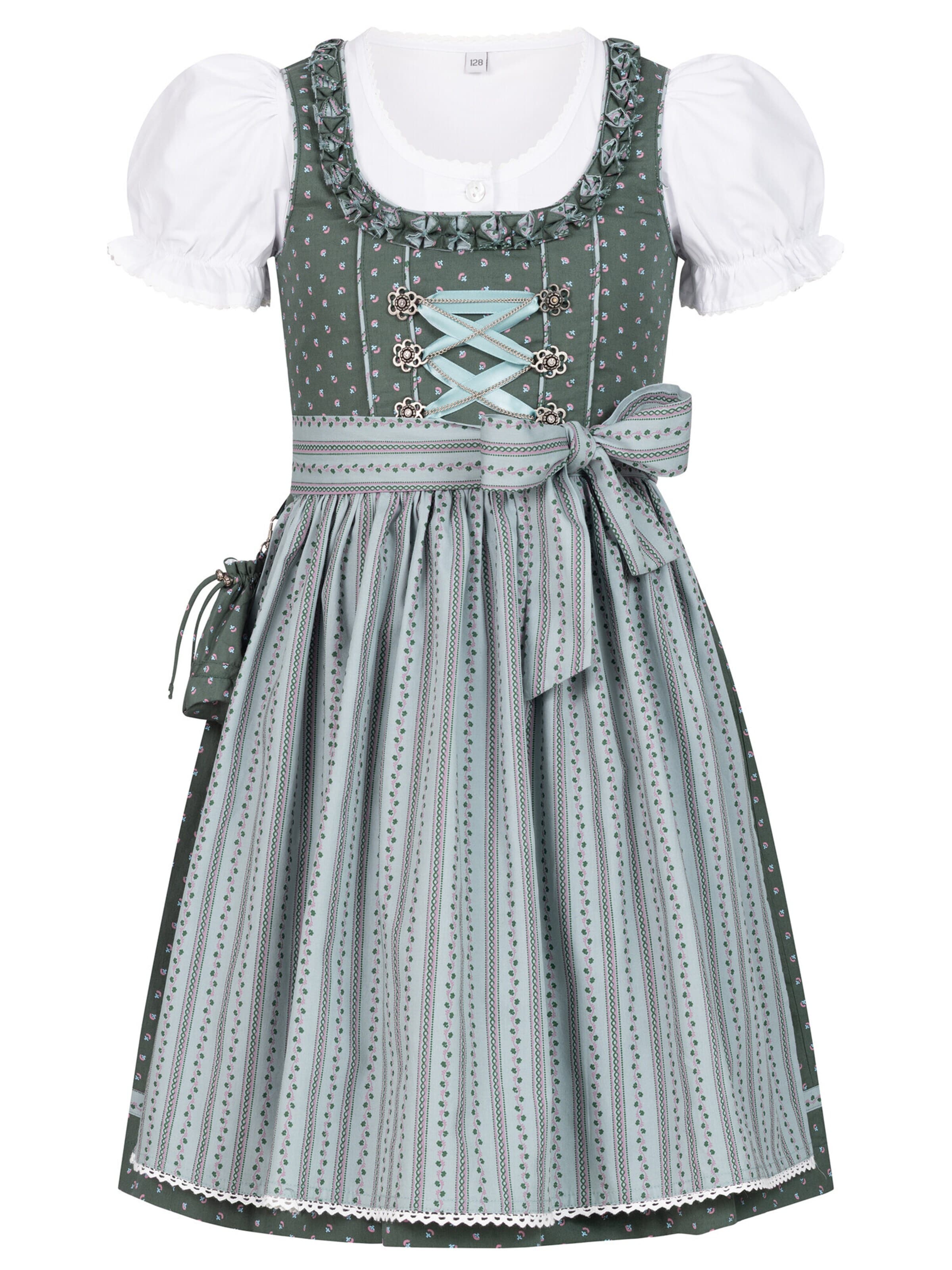 Trachtenhof Nübler Dress 'Kinderdirndl 3-teilig Nabilia' in Blue: front