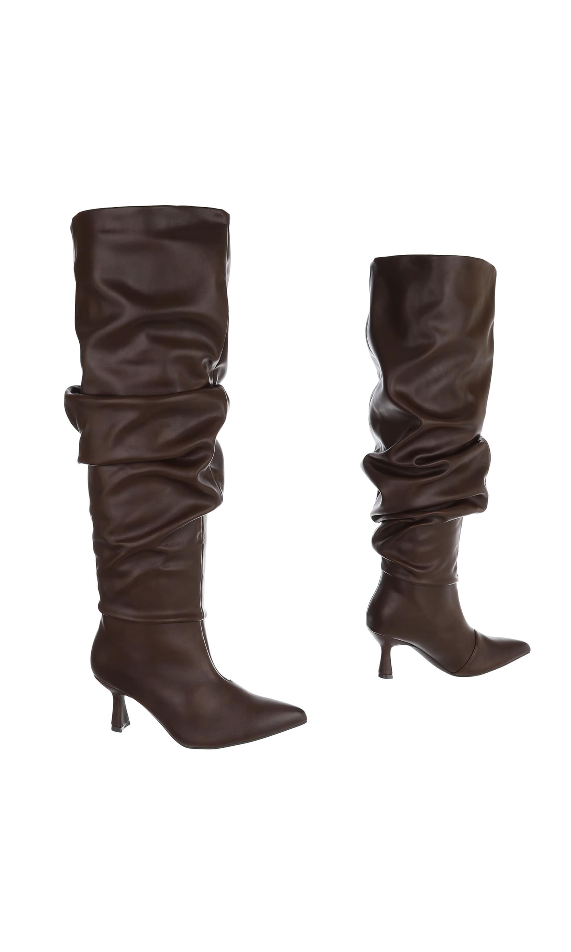 Ital-Design Overknees in Braun