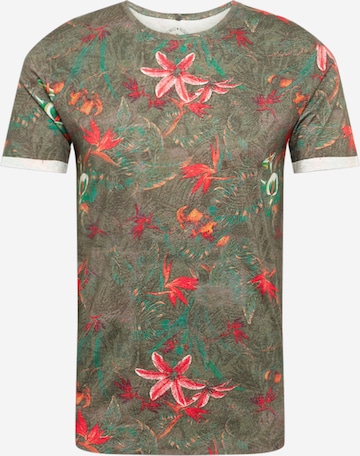 Key Largo Regular fit T-shirt 'JUNGLES' i grön: framsida