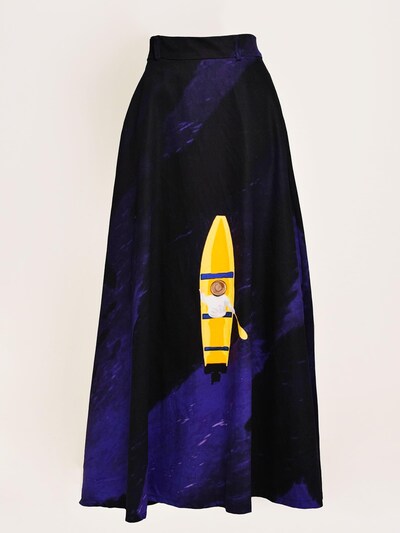 Pineapples Don't Have Sleeves Φούστα 'Gorgona Island Skirt' σε 36 σε κίτρινο / λιλά, Άποψη προϊόντος