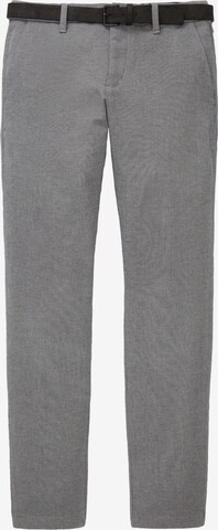 Coupe slim Pantalon chino TOM TAILOR en gris : devant