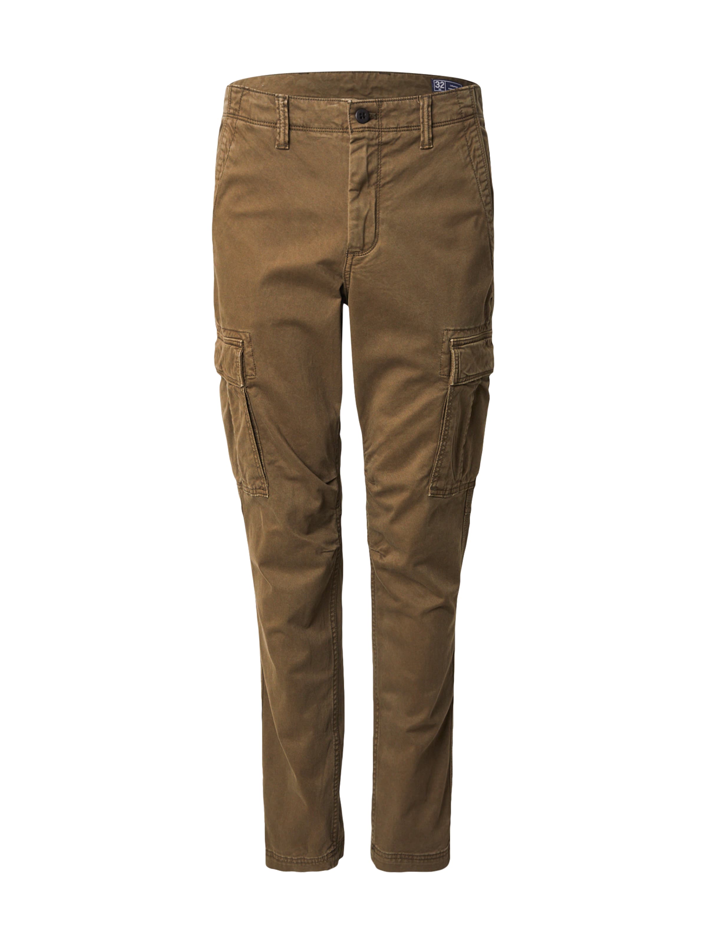 Coupe slim Pantalon cargo 'CARGO' GAP en marron : devant