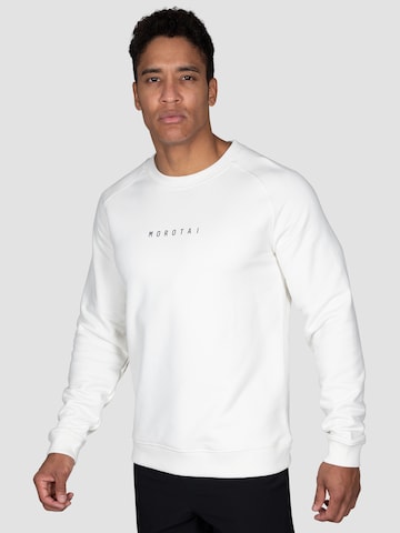 MOROTAI Sports sweatshirt in White: front