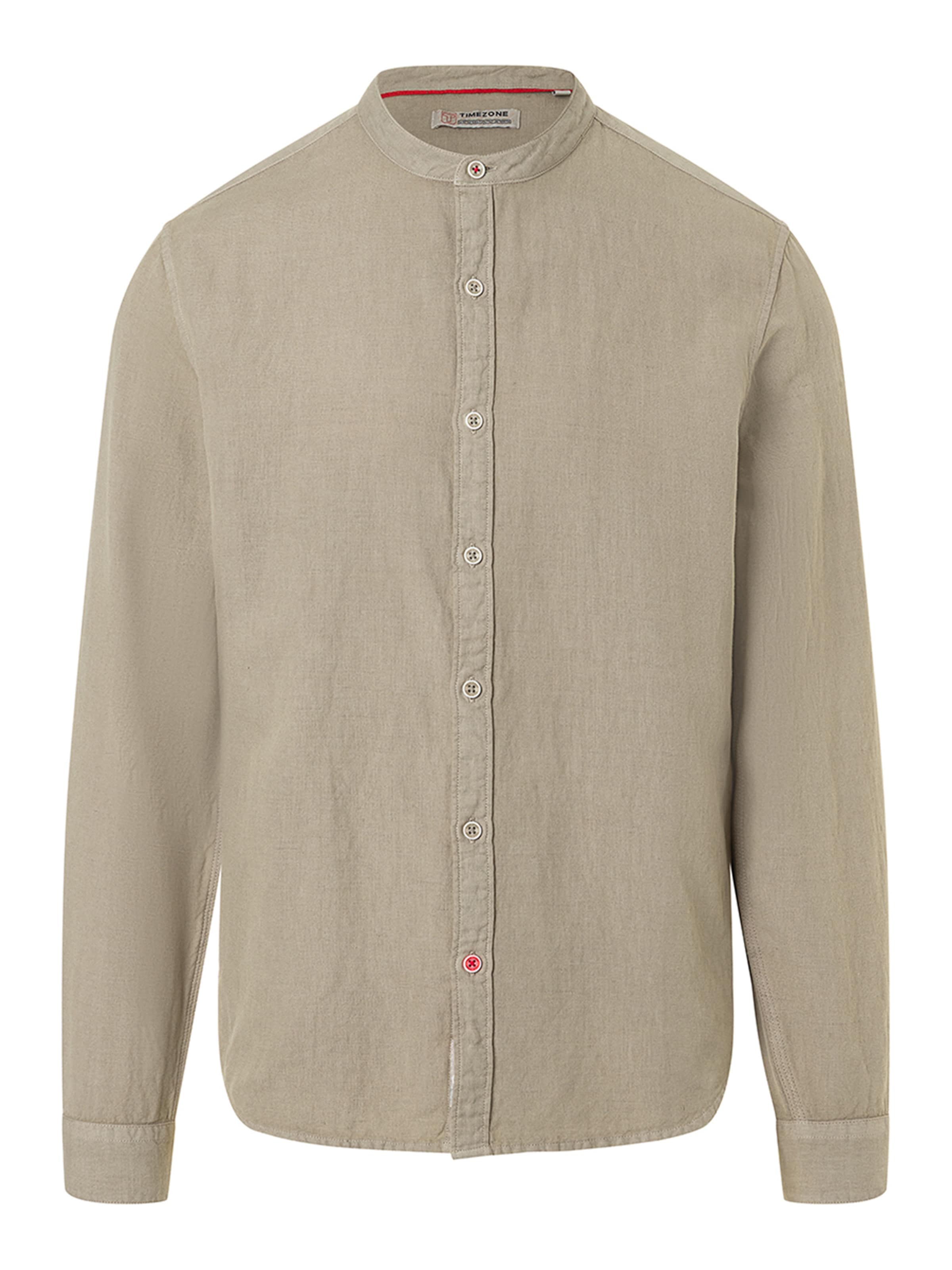TIMEZONE Shirt 'Stand-up-collar' in Green: front