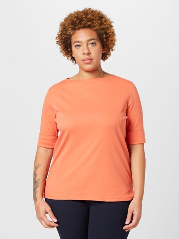 Lauren Ralph Lauren Plus T-shirt 'JUDY' i orange: framsida