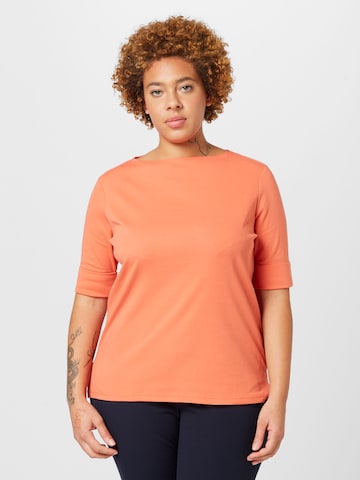Lauren Ralph Lauren Plus Тениска 'JUDY' в оранжево: отпред