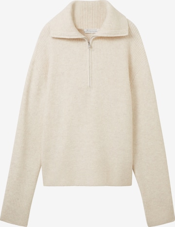 Pull-over TOM TAILOR en beige : devant