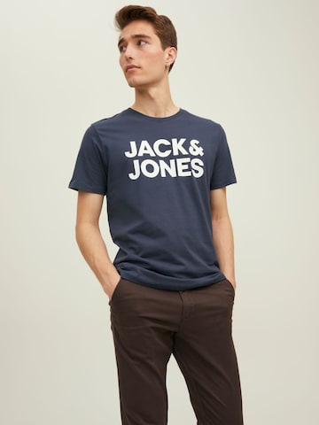 JACK & JONES Тениска в синьо: отпред