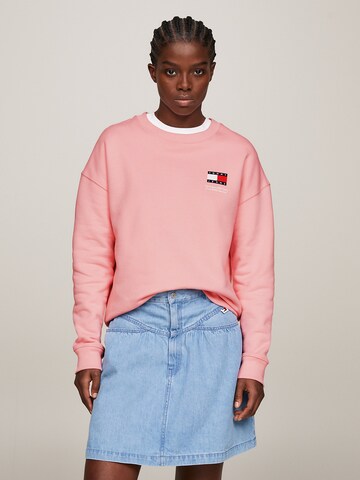 Tommy Jeans Sweatshirt in Roze: voorkant