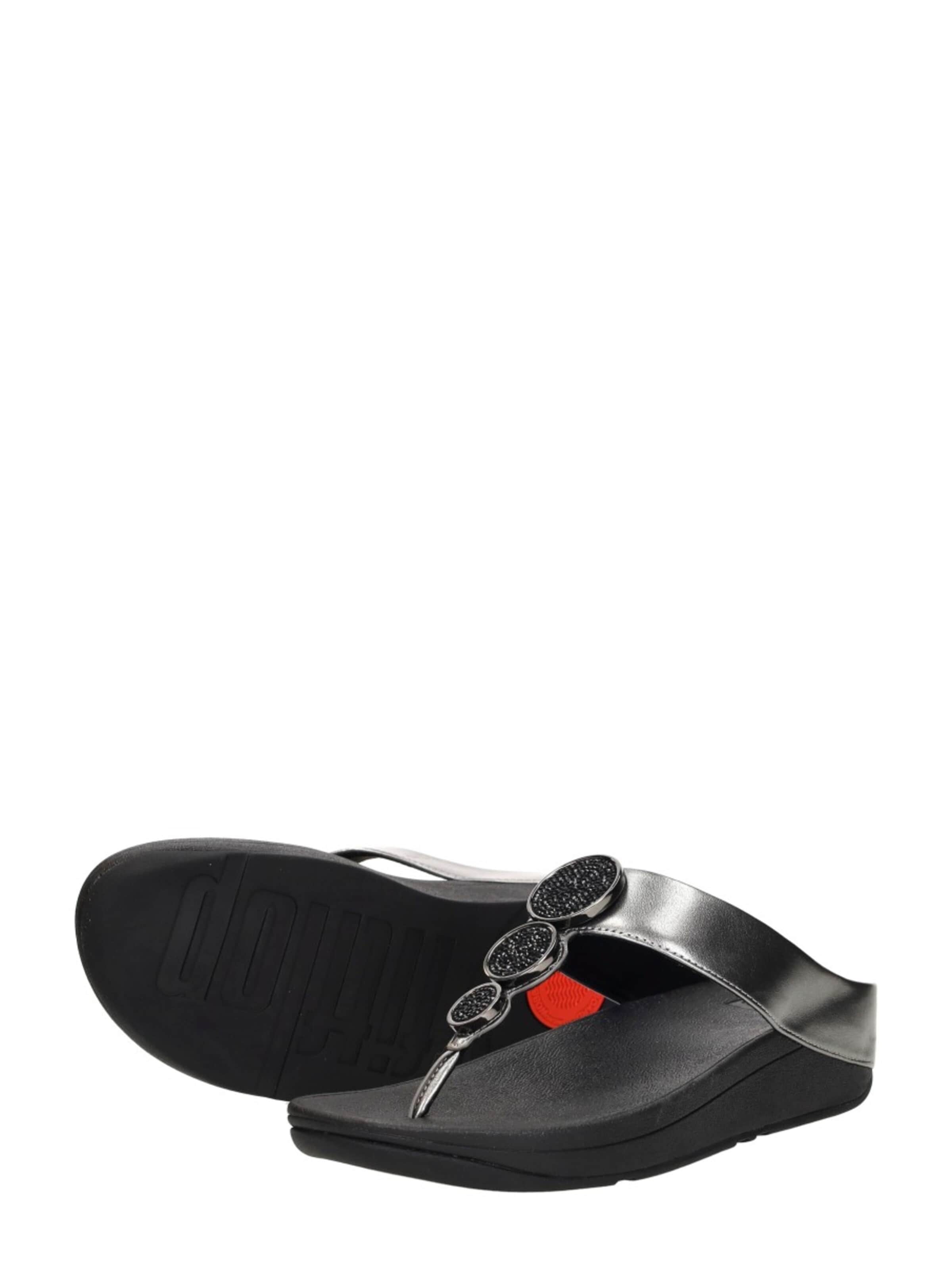 Séparateur d'orteils 'Halo Bead Circle Metallic Toe-Post' FitFlop en argent