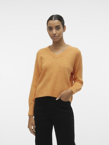 VERO MODA Sweater 'ELLYLEFILE' in Orange: front