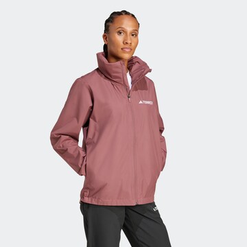 ADIDAS TERREX Outdoor Jacket 'Ess' in Purple: front