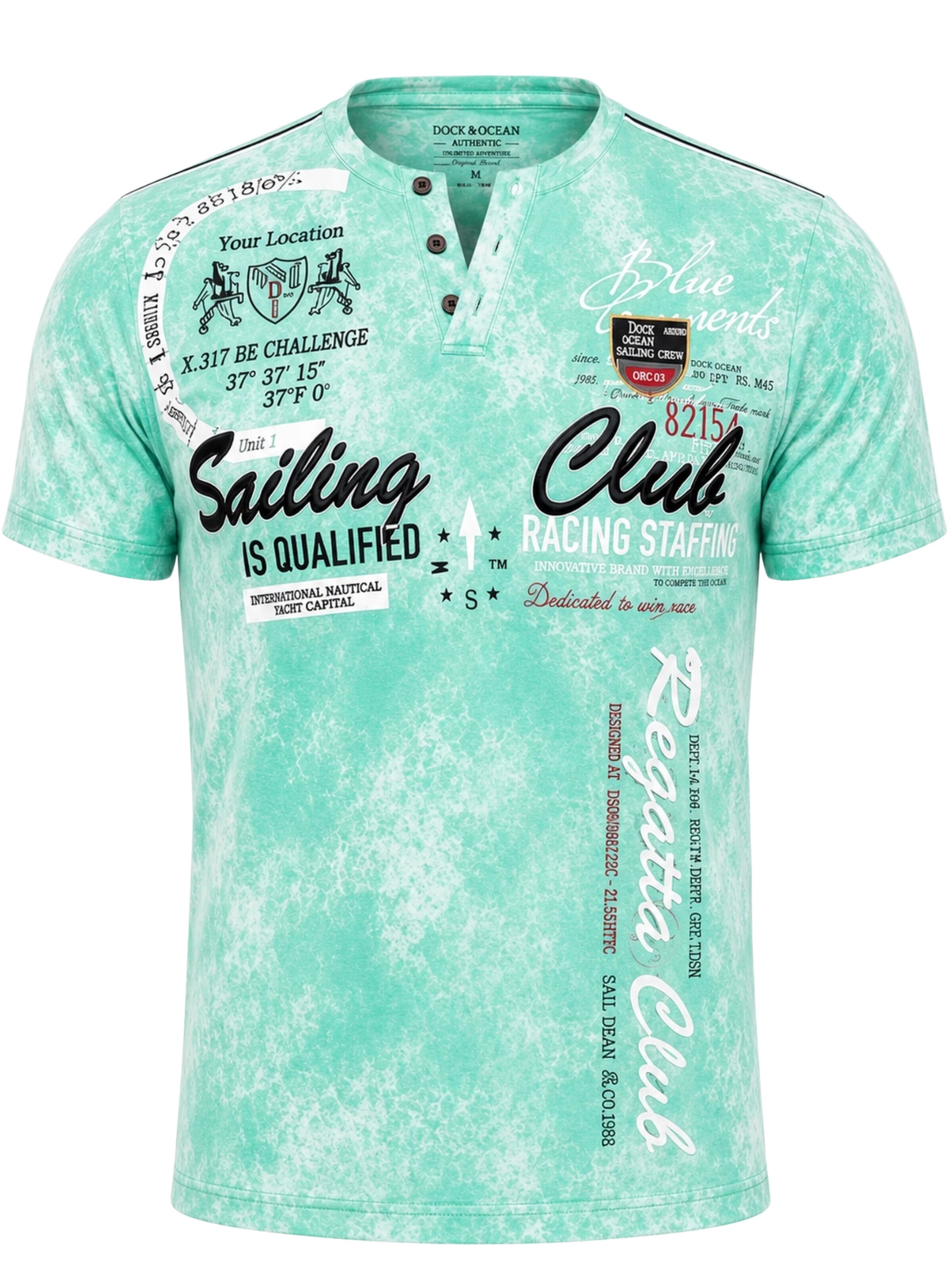 L.Gonline Shirt 'Sailing Batik'‌‌‌‌ in Grün: Vorderseite