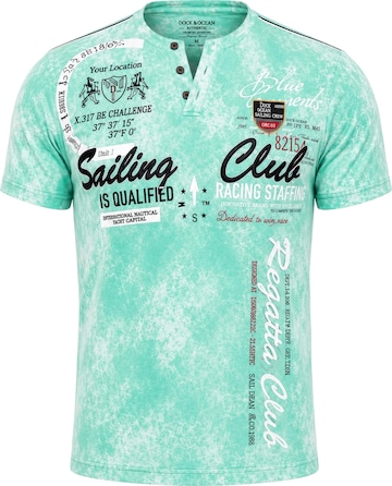 L.Gonline Shirt 'Sailing Batik' in Grün: Vorderseite