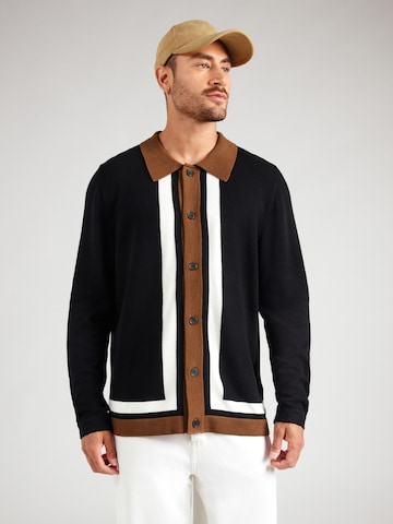 HUGO Knit cardigan 'Splon' in Black: front