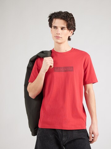 Tricou de la NAPAPIJRI pe roșu: față