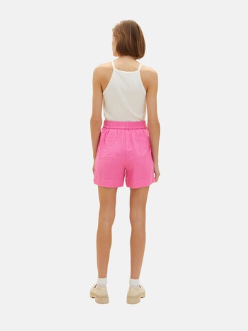 TOM TAILOR Loose fit Trousers in Pink