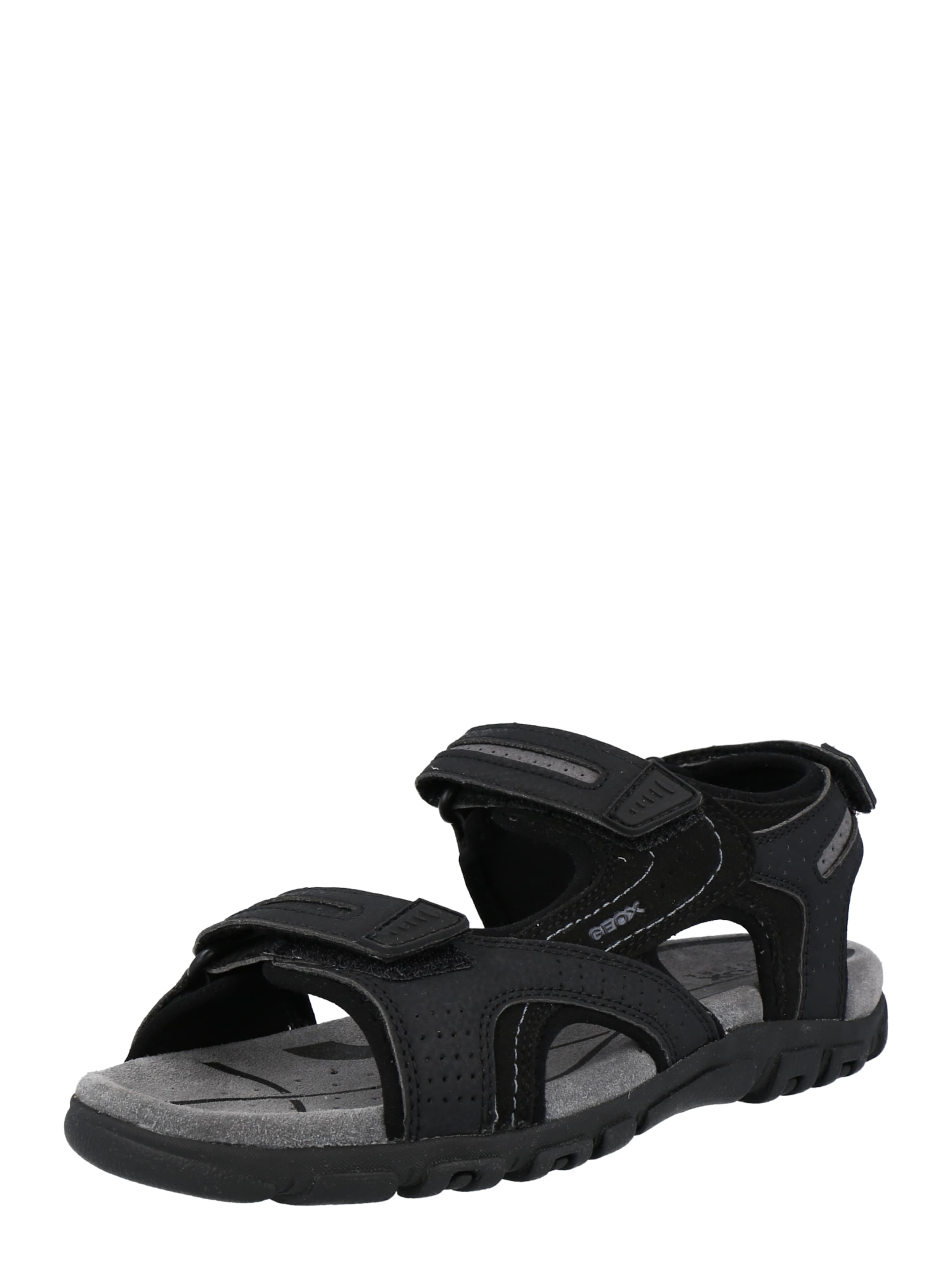 GEOX Wandelsandalen 'Uomo Strada' in Zwart: voorkant