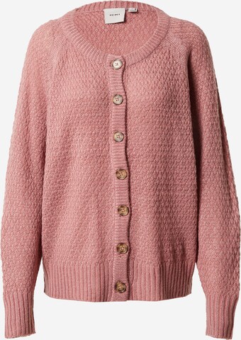 ICHI Knit Cardigan in Pink: front