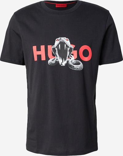 Marškinėliai 'Deyladec' iš HUGO, spalva – antracito spalva / raudona / juoda / balta, Prekių apžvalga