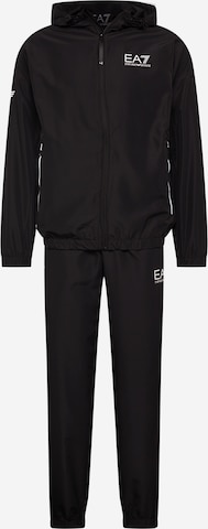 EA7 Emporio Armani Тренировочный костюм в Черный: спереди
