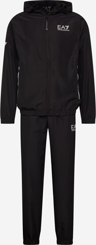 EA7 Emporio Armani Trainingspak in Zwart: voorkant