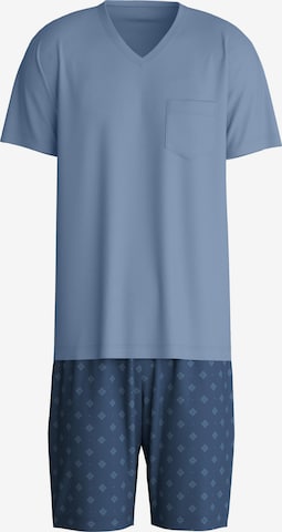 CALIDA Pyjama kurz 'Relax Imprint' in Blau: Vorderseite