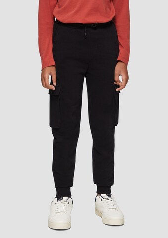 Effilé Pantalon s.Oliver en noir : devant