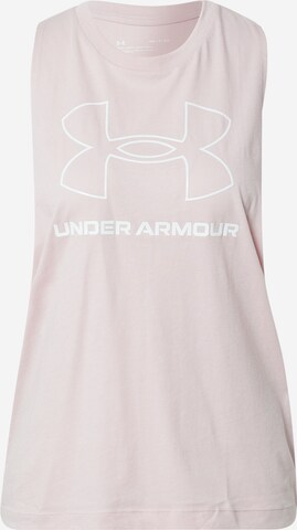rožinė UNDER ARMOUR Sportiniai marškinėliai be rankovių: priekis