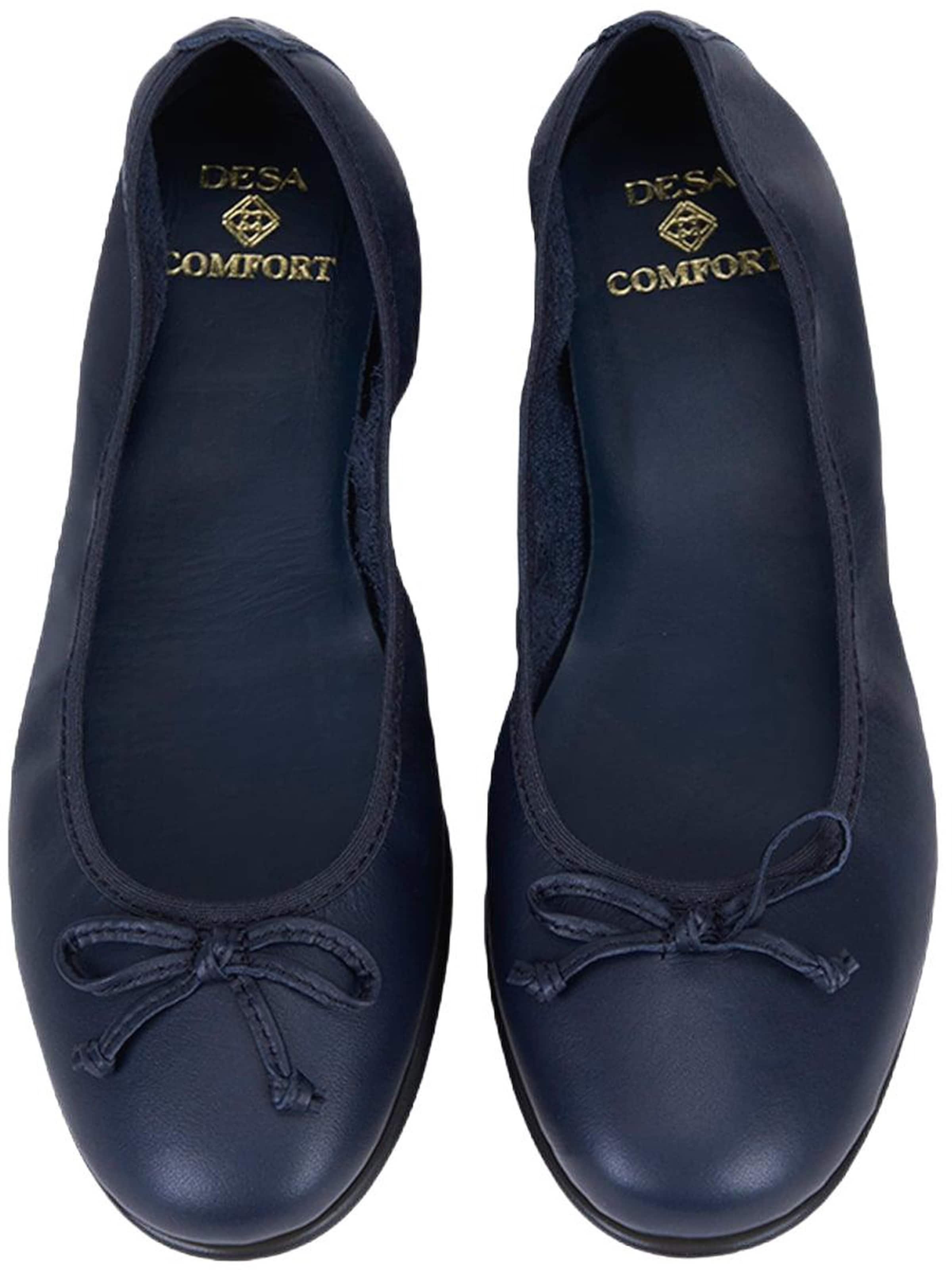 Desa - Bailarina 'DESA Damen DesaComfort Ballerinas aus Leder mit Schleifendetail' en azul