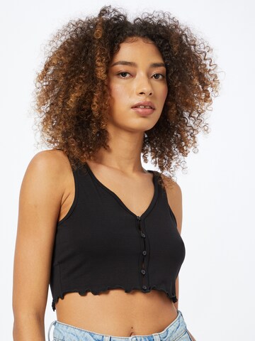 WEEKDAY Top 'Viola' in Schwarz: Vorderseite