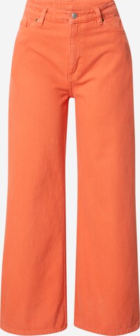 Monki Wide leg Jeans in Oranje: voorkant