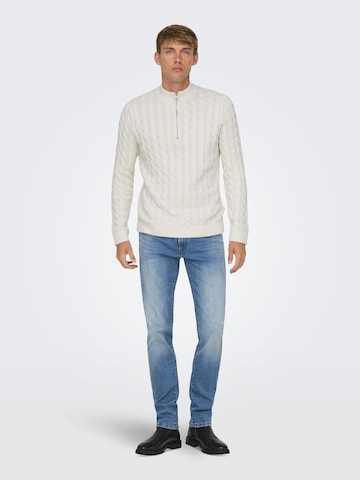 Only & Sons Свитер 'ONSKicker' в Белый