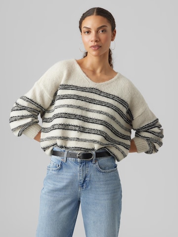 Pull-over 'KELLI' VERO MODA en beige : devant