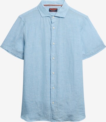 Superdry Regular fit Button Up Shirt in Blue: front