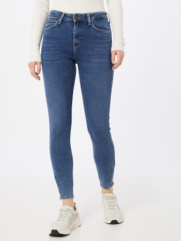 Lee Skinny Jeans 'Scarlett High Zip' in Blue: front