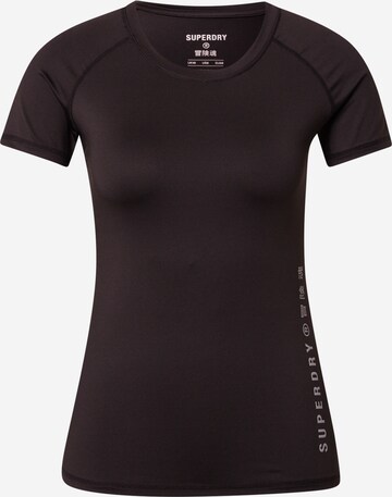 Superdry Functioneel shirt 'Essential' in Zwart: voorkant