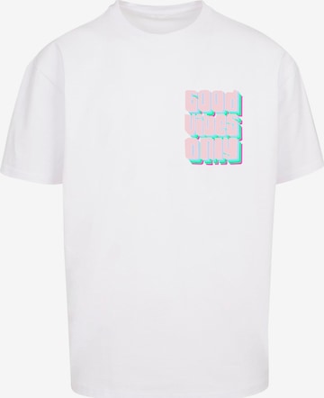 2Y Premium Shirt 'Good Vibes Only' in Wit: voorkant