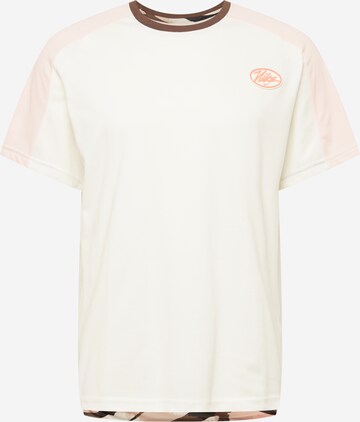 T-Shirt fonctionnel NIKE en beige : devant