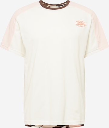 T-Shirt fonctionnel NIKE en beige : devant