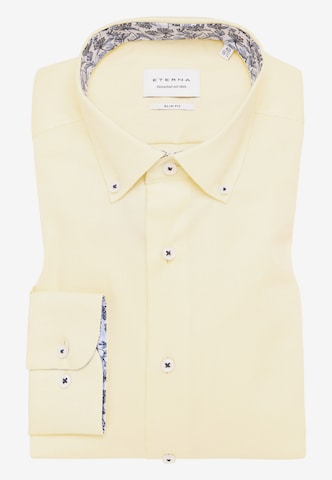 ETERNA Slim fit Button Up Shirt in Yellow