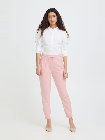 Coupe slim Pantalon Oxmo en rose : devant