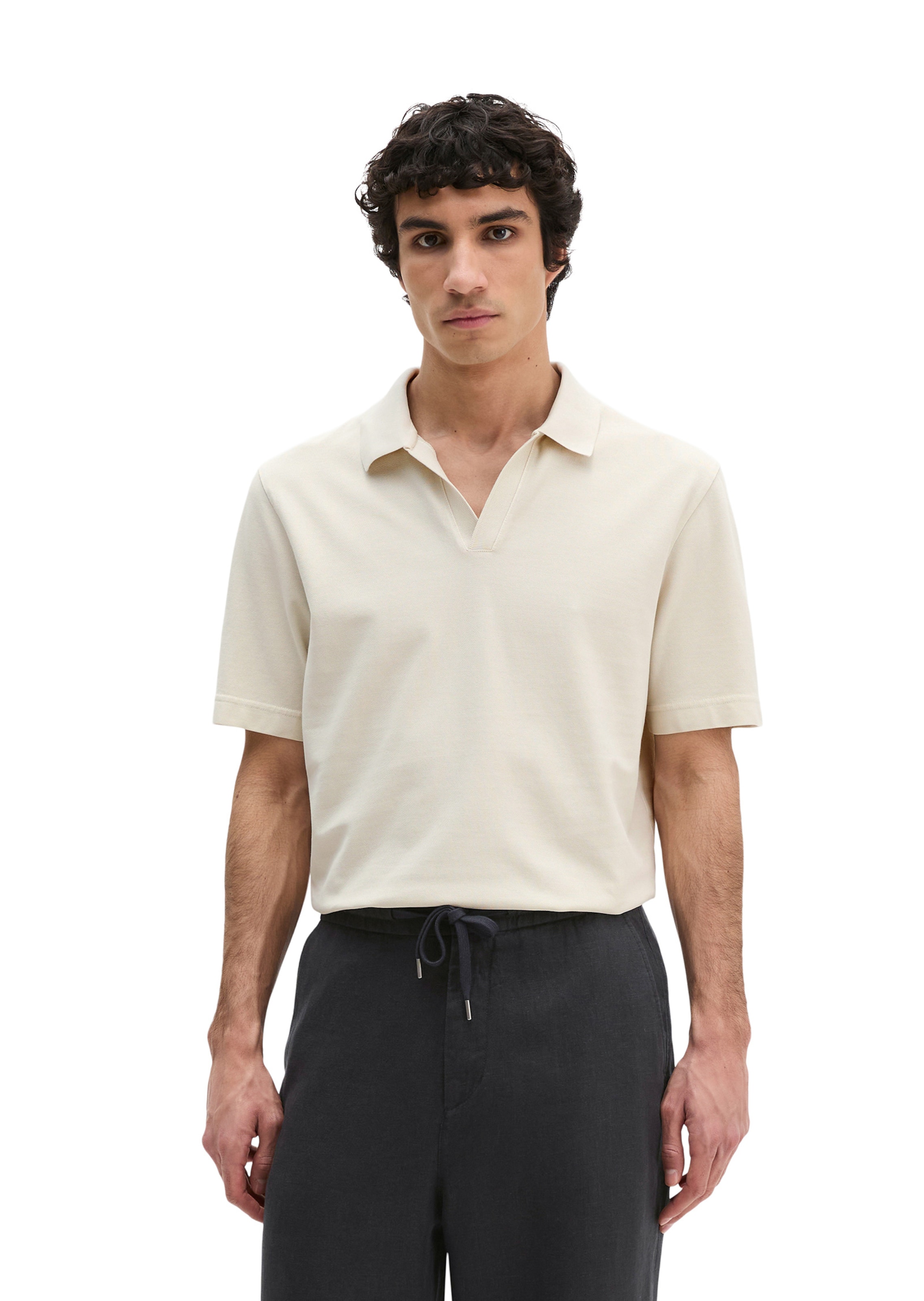 T-Shirt Marc O'Polo en beige : devant