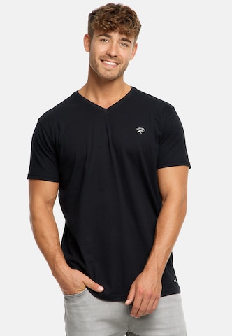 INDICODE JEANS Shirt 'Clever' in Zwart: voorkant