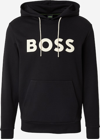 Felpa 'Soody Zone 10' di BOSS in nero: frontale