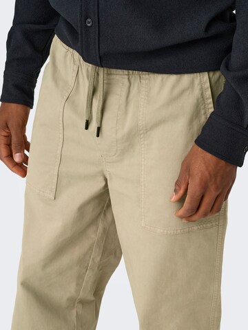 Loosefit Pantaloni 'ONSSINUS' di Only & Sons in beige
